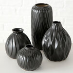 Фарфоровые вазы для цветов Masconni Black Pearl 9-19 см, 4 шт