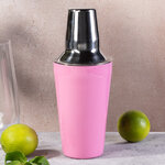 Шейкер для коктейлей Фанданго 500 мл, розовый