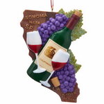 Елочная игрушка Бутылочка Вина - Wine and Friends: California 11 см, подвеска