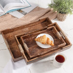 Набор деревянных подносов Alonzo 32-47 см, 3 шт