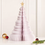 Объемная елка из бумаги Вингарда 40 см розовая