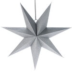 Подвесная звезда из бумаги Инес 60 см серебристая