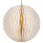 Бумажный шар Армель 15 см молочный