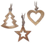 Набор деревянных елочных игрушек Триумф 10 см, 3 шт