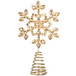 Верхушка на елку Снежинка Арданес 26 см золотая