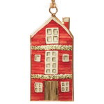 Елочная игрушка Домик - Pont de Molins 10 см красный