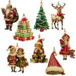 Елочные игрушки Новогоднее Ретро - Pont de Molins 10 см, набор 8 шт