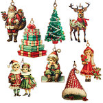 Елочные игрушки Новогоднее Ретро - Pont de Molins 10 см, набор 8 шт