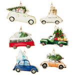 Елочные игрушки Ретро Машинки - Pont de Molins 10 см, набор 6 шт