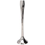 Металлический подсвечник для одной свечи Gruffy 31 см, серебряный