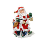 Новогодний магнит Санта Клаус с фонариком 8 см