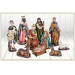 Вертеп с фигурками Миг Рождества 12-40 см, 10 статуэток