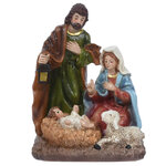 Рождественский вертеп - статуэтка Иосиф, Мария и младенец Иисус 12 см