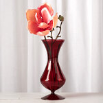 Стеклянная ваза Del Vetro - Belluno 19 см бургунди
