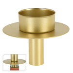 Подсвечник-пробка для бутылки Roverdo 8 см золотой, для чайной свечи