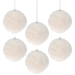 Набор елочных шаров Fluffy Snowballs 12 см, 12 шт