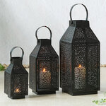 Набор подсвечников - фонарей Кармиэль 20-38 см, 3 шт, металл