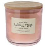 Ароматическая свеча Natural Vibes - Pink 10 см, в стеклянном стакане