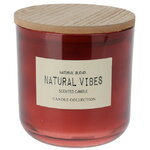 Ароматическая свеча Natural Vibes - Red 10 см, в стеклянном стакане