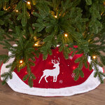 Святящаяся юбка для елки Новогодний Вечер 90 см, 24 теплых белых LED, на батарейках