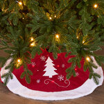 Святящаяся юбка для елки Волшебный Край 90 см, 24 теплых белых LED, на батарейках