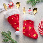 Набор чехлов для столовых приборов Christmas Party 14 см, 2 шт