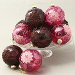 Набор стеклянных елочных шаров Claire Gorfan 8 см, 12 шт