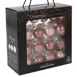 Набор стеклянных шаров Campobello Favore - Pink 4-6 см, 34 шт