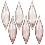 Елочные игрушки Сосульки Вивальди 21 см прозрачно-коричневые, 6 шт, стекло, подвеска