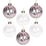 Набор стеклянных шаров Trutti Pennello 8 см розовый, 12 шт