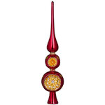 Верхушка на елку Lanberis - Kate 30 см красная, стекло