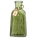 Стеклянная ваза-бутылка Veridian Bloom 19 см оливковая