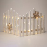Декоративный забор для елки Lorweg White 76*38 см, с подсветкой, на батарейках,  таймер, IP20