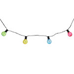 Гирлянда из лампочек Solar Latimer на солнечной батарее, 20 разноцветных ламп с теплым белым светом, 2 м, черный ПВХ, IP44