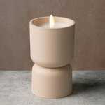 Светодиодная свеча Lastley 13 см бежевая, таймер, на батарейках