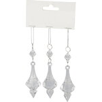 Набор елочных игрушек Crystal Luster - Чарующая Магия 9 см, 3 шт