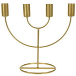 Подсвечник канделябр на 4 свечи Адажио 21 см, золотой