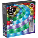 Светодиодная лента Koopman Digital 5 м, 150 RGB LED ламп, 150 теплых белых LED ламп, 150 холодных LED ламп, пульт управления, диммер, на клеевой основе, IP44