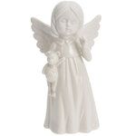 Фарфоровая статуэтка Малышка Ангел 16 см с мишкой