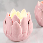 Керамический подсвечник Цветок Иммаколета 7 см пудрово-розовый