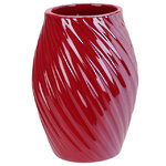 Керамическая ваза Amicitia 16 см красная