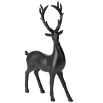 Декоративная фигура Олень Гаспар 30 см черная