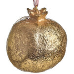 Елочная игрушка Гранат Dulverton 6 см золотая