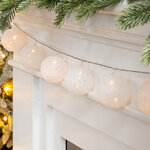 Светодиодная гирлянда на батарейках Шарики Мирлборо 1.65 м, 10 теплых белых LED ламп, прозрачных ПВХ, IP20