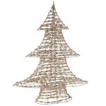 Светящаяся елка Фэрвью - Champagne Scroll 48 см, 40 теплых белых LED ламп, таймер, на батарейках, IP20