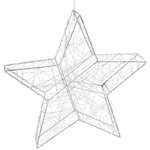 Светодиодная фигура Звезда Монтелло Сильвер 30 см, 30 теплых белых LED, таймер, на батарейках