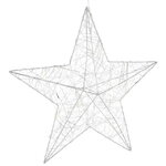 Светодиодная звезда Монтелло Сильвер 40 см, 30 теплых белых LED, таймер, на батарейках