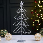 Светодиодная фигура Елка Алета - Silver Hour 40 см, 20 теплых белых LED ламп, на батарейках, IP20