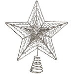 Светящаяся звезда на елку Silver Rene - Stellar 30 см, 10 теплых белых LED ламп, IP20
