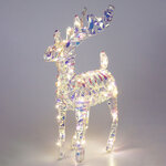 Светодиодная фигура Олень Брэй - Rainbow 37 см, 50 теплых белых микро LED ламп, на батарейках, таймер, IP20